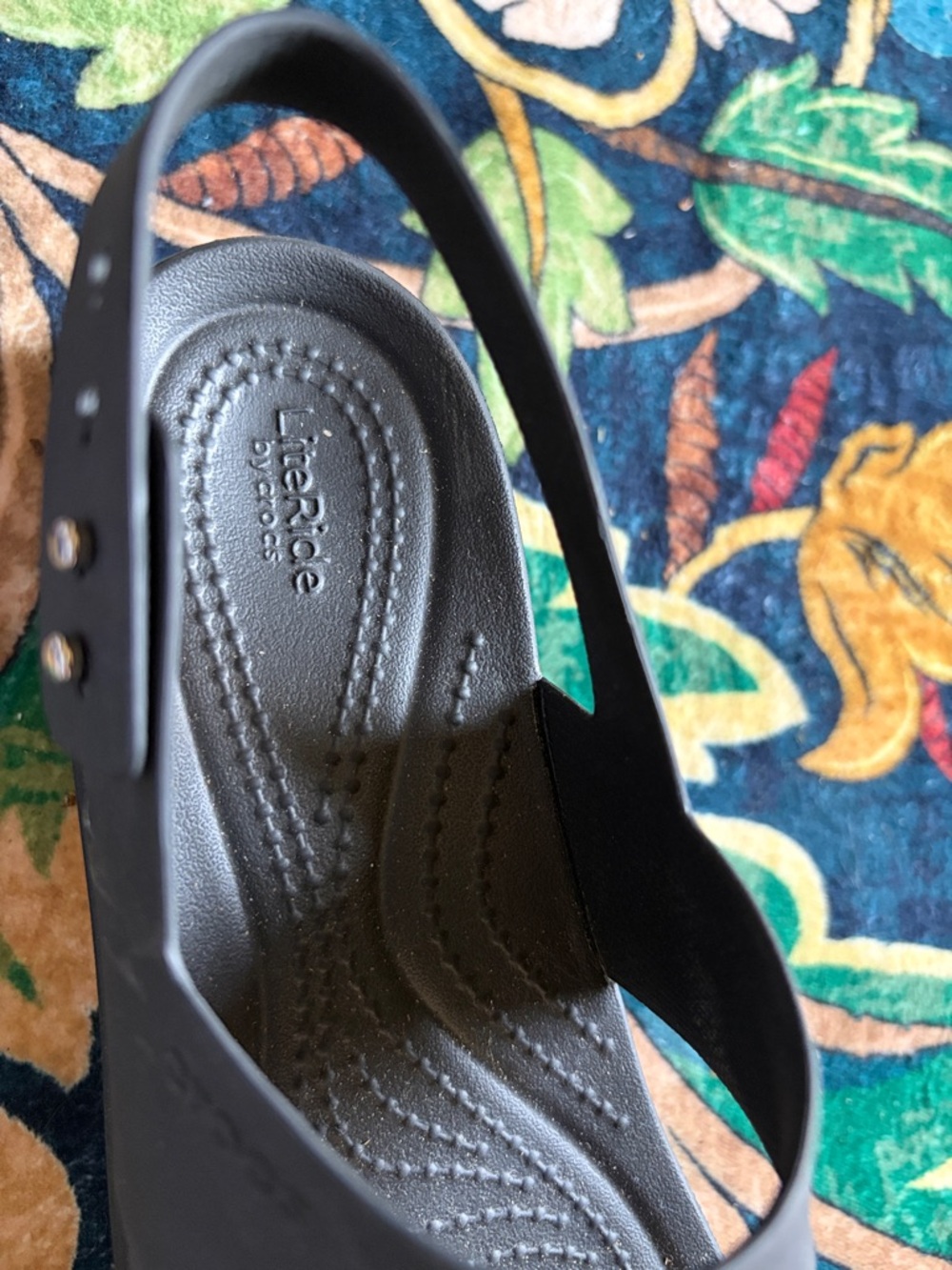 CROCS Black Platform Slingback Sandals - Picture 3 of 3
